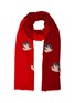 Main View - Click To Enlarge - JANAVI - Bird embellished Merino wool scarf