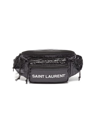 Main View - Click To Enlarge - SAINT LAURENT - Logo print coated ripstop bum bag