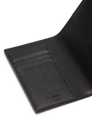 Detail View - Click To Enlarge - SAINT LAURENT - Grain de poudre leather passport holder