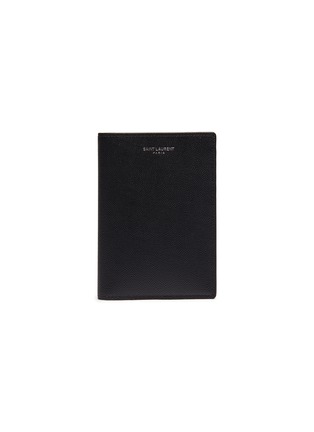 Main View - Click To Enlarge - SAINT LAURENT - Grain de poudre leather passport holder