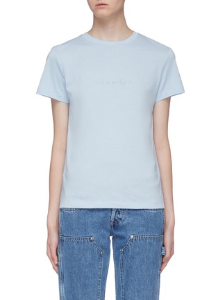 Main View - Click To Enlarge - HELMUT LANG - 'Alien' logo embroidered T-shirt