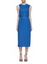 Main View - Click To Enlarge - HELMUT LANG - Belted ruched yoke sleeveless dress