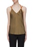 Main View - Click To Enlarge - HELMUT LANG - Contrast halterneck strap satin camisole top