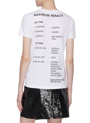 Back View - Click To Enlarge - HELMUT LANG - 'Helmut Laws' slogan graphic print T-shirt