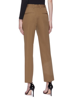 Back View - Click To Enlarge - HELMUT LANG - Cropped wool twill military pants