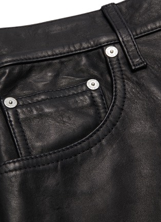 Detail View - Click To Enlarge - HELMUT LANG - 'Femme Hi' leather mini skirt