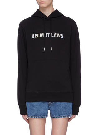 Main View - Click To Enlarge - HELMUT LANG - 'Helmut Laws' slogan graphic print hoodie