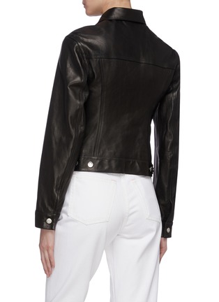 Back View - Click To Enlarge - HELMUT LANG - 'Femme' leather trucker jacket