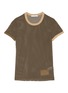 Main View - Click To Enlarge - HELMUT LANG - Logo patch contrast collar mesh baby T-shirt