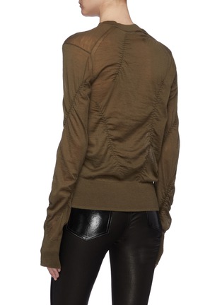 Back View - Click To Enlarge - HELMUT LANG - Asymmetric seam cashmere blend V-neck sweater