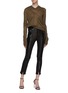 Figure View - Click To Enlarge - HELMUT LANG - Asymmetric seam cashmere blend V-neck sweater