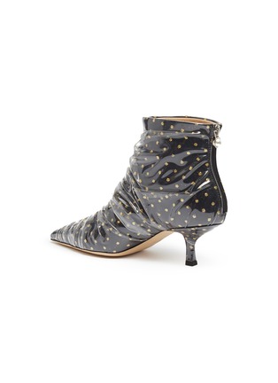  - MIDNIGHT 00 - Ruched PVC layer glitter polka dot ankle boots