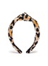 Main View - Click To Enlarge - LELE SADOUGHI - Knot leopard print silk satin headband