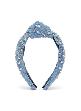 Main View - Click To Enlarge - LELE SADOUGHI - Glass crystal stud knot denim headband