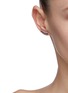 Figure View - Click To Enlarge - HEFANG - 'Eyelash Stud' cubic zirconia earrings