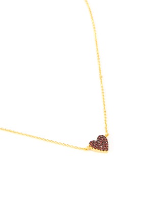 Detail View - Click To Enlarge - HEFANG - 'Mini Heart Sign' cubic zirconia pendant necklace