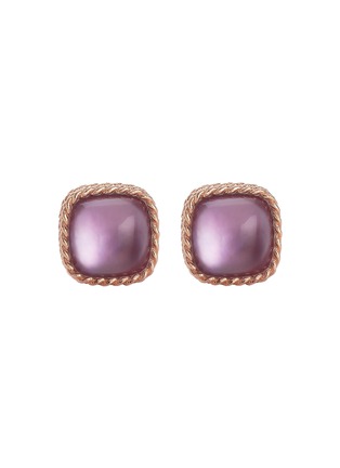 Main View - Click To Enlarge - ROBERTO COIN - 'Roman Barocco' gemstone 18k rose gold stud earrings
