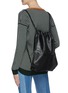 Figure View - Click To Enlarge - A-ESQUE - Leather drawstring backpack