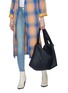 Figure View - Click To Enlarge - A-ESQUE - 'Hobo Cross' colourblock leather tote