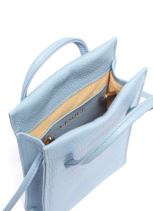 Detail View - Click To Enlarge - A-ESQUE - 'Slim Box' mini leather crossbody tote
