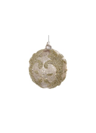 Main View - Click To Enlarge - SHISHI - Glitter fleur-de-lys glass ball Christmas ornament