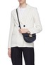 Figure View - Click To Enlarge - DEMELLIER - 'The Mini Oslo' leather saddle bag