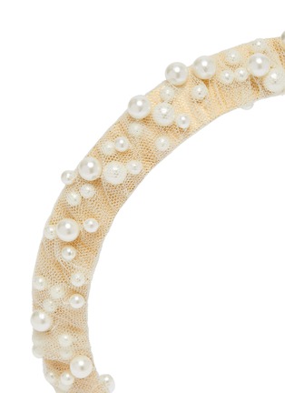 Detail View - Click To Enlarge - LELET NY - Faux pearl tulle headband