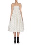 Main View - Click To Enlarge - CECILIE BAHNSEN - Tie open back floral jacquard sleeveless dress