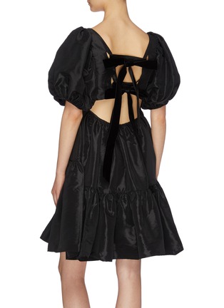 Back View - Click To Enlarge - CECILIE BAHNSEN - 'Ami' tie open back puff sleeve tiered dress