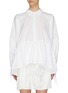 Main View - Click To Enlarge - CECILIE BAHNSEN - 'Andrea' tie cuff peplum shirt