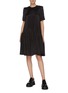 Figure View - Click To Enlarge - CECILIE BAHNSEN - Pleated hem satin dress
