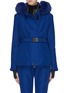 Main View - Click To Enlarge - MONCLER - 'Laplance Giubbotto' belted fox fur hood jacket