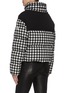 Back View - Click To Enlarge - MONCLER - 'Nil' contrast yoke houndstooth jacquard down puffer jacket