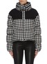 Main View - Click To Enlarge - MONCLER - 'Nil' contrast yoke houndstooth jacquard down puffer jacket