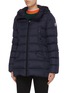 Detail View - Click To Enlarge - MONCLER - 'Clion' detachable hood belted down puffer coat