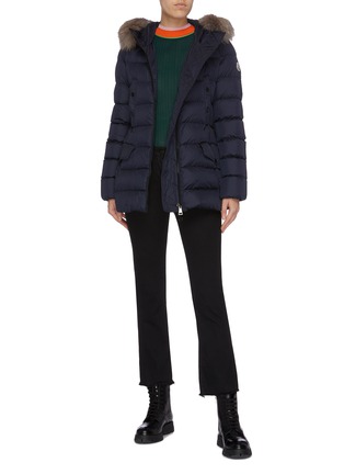 Figure View - Click To Enlarge - MONCLER - 'Clion' detachable hood belted down puffer coat