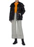 Figure View - Click To Enlarge - MONCLER - 'Wouri' rib knit collar down puffer jacket