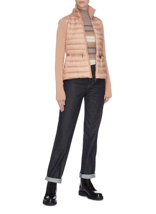 Figure View - Click To Enlarge - MONCLER - Puffer panel cardigan
