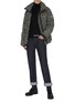 Figure View - Click To Enlarge - MONCLER - 'Elby' hooded tweed down puffer jacket