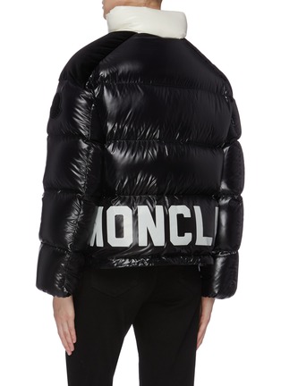 Back View - Click To Enlarge - MONCLER - 'Chouelle' logo print contrast collar down puffer jacket