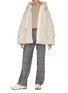 Figure View - Click To Enlarge - MONCLER - 'Loire' quilted oversized down corduroy jacket