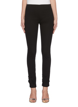 Main View - Click To Enlarge - LEAL DACCARETT - 'Infinito' velvet twist cuff skinny pants