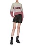 Figure View - Click To Enlarge - ISABEL MARANT ÉTOILE - 'Abot' pleated leather shorts