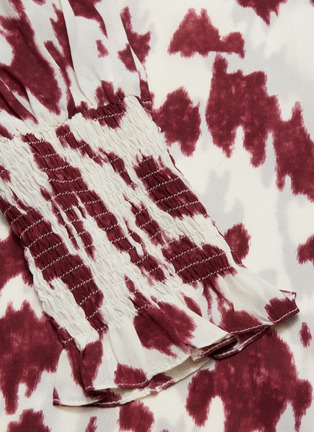  - ISABEL MARANT ÉTOILE - 'Yoshi' ruffle abstract print silk crepe top