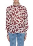 Main View - Click To Enlarge - ISABEL MARANT ÉTOILE - 'Yoshi' ruffle abstract print silk crepe top