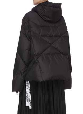 Back View - Click To Enlarge - KHRISJOY - Hooded zip cuff down puffer jacket