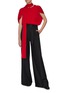 Figure View - Click To Enlarge - J.CRICKET - Belted pleated wide leg pants