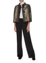 Figure View - Click To Enlarge - J.CRICKET - Leopard print mandarin collar cropped jacket