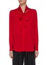 Main View - Click To Enlarge - J.CRICKET - Sash neck tie button down silk top