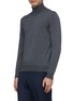 Front View - Click To Enlarge - LARDINI - Merino wool turtleneck sweater